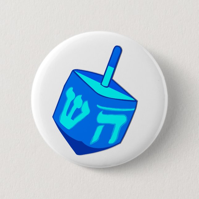 Badge Rond 5 Cm Grand bouton de Dreidel (Devant)