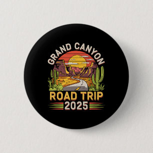 Badge Rond 5 Cm Grand Canyon Road Trip 2025 - Vacances d'été