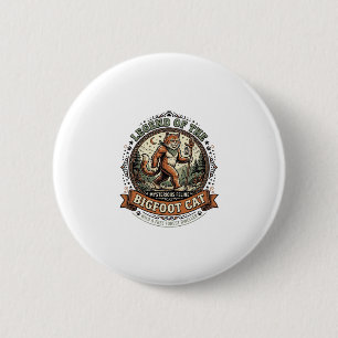 Badge Rond 5 Cm Grand Chat de Pied Grand Sasquatch Chat Vintage Ve