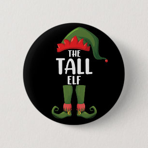 Badge Rond 5 Cm Grand Elfe de Noël en famille assorti