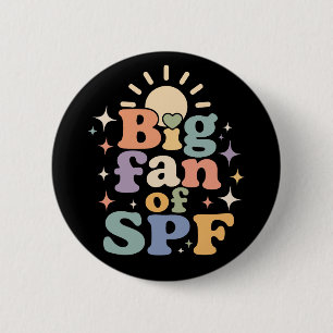 Badge Rond 5 Cm Grand fan de protection solaire SPF pour l'été
