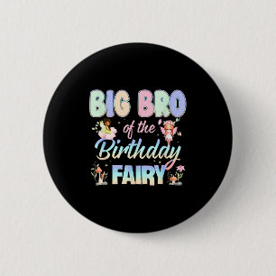 Badge Rond 5 Cm Grand frère de la fée d'anniversaire petite fille