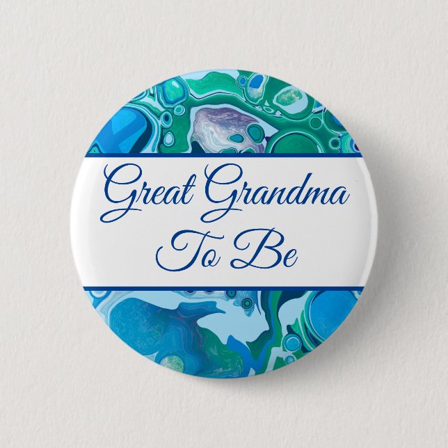 Badge Rond 5 Cm Grand Grand Grand-Mère | Baby shower du garçon (Devant)