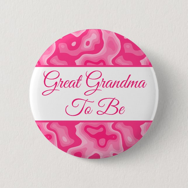 Badge Rond 5 Cm Grand Grand Grand-Mère | Bouton Baby shower fille (Devant)