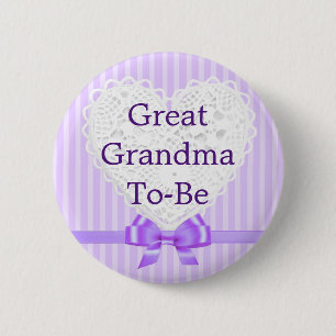 Badge Rond 5 Cm Grand grand grand-mère pourpre pour être Baby show