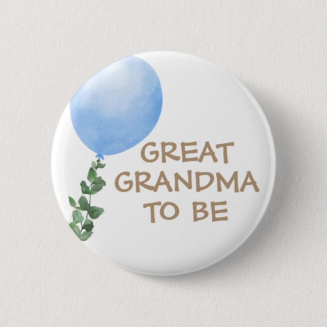 Badge Rond 5 Cm Grand grand-mère à être le Baby shower de ballon b (Devant)