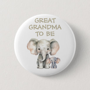 Badge Rond 5 Cm Grand grand-mère d'être Baby shower Button Wild On