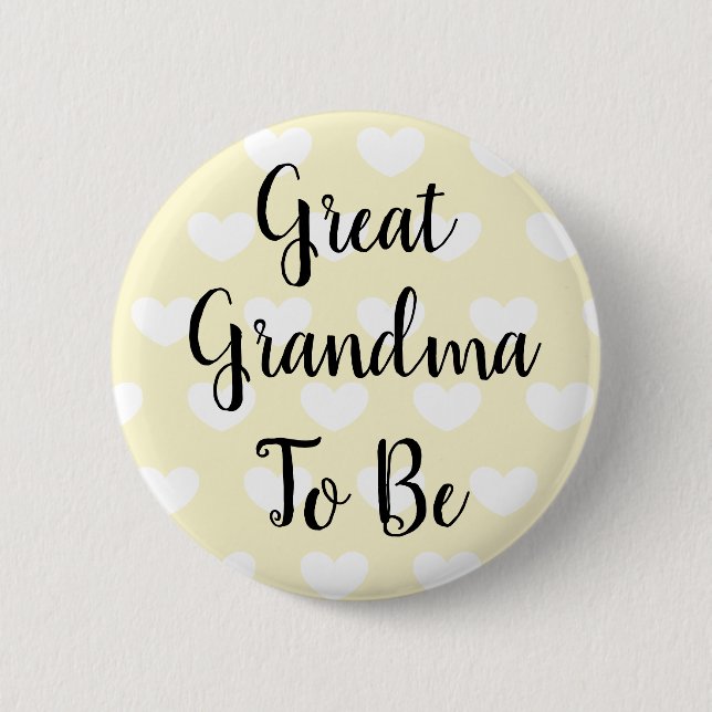 Badge Rond 5 Cm Grand grand-mère pour être le Baby shower des Coeu (Devant)