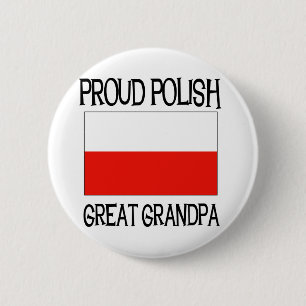 Badge Rond 5 Cm Grand grand-papa polonais fier