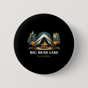 Badge Rond 5 Cm Grand lac d'Ours Californie Souvenir Randonnée 