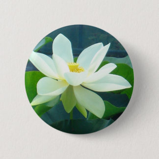Badge Rond 5 Cm grand lis blanc