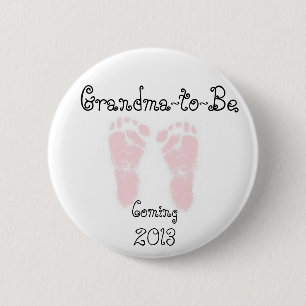 Badge Rond 5 Cm Grand-maman-à-Est, le Pin