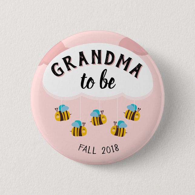 Badge Rond 5 Cm Grand-maman à être bouton (Devant)