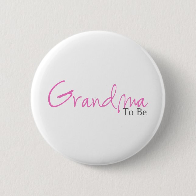 Badge Rond 5 Cm Grand-maman à être (manuscrit rose) (Devant)