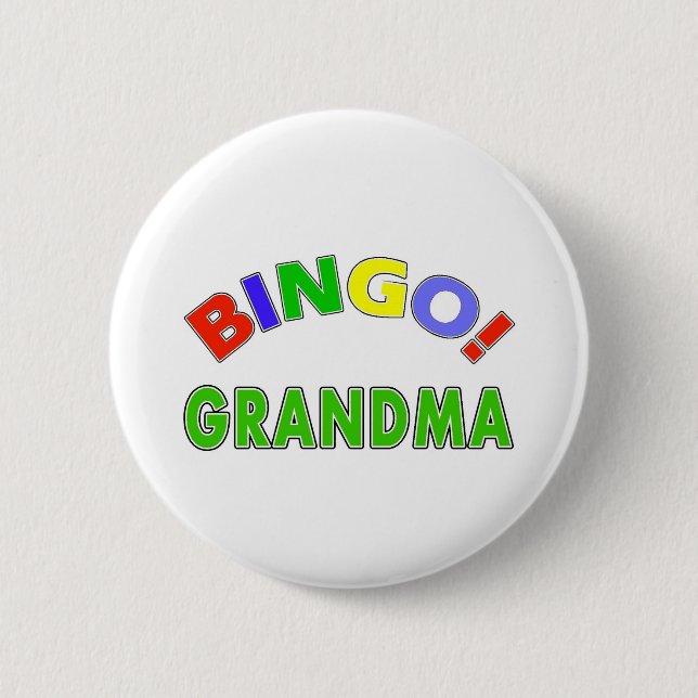 Badge Rond 5 Cm Grand-maman de bingo-test (Devant)
