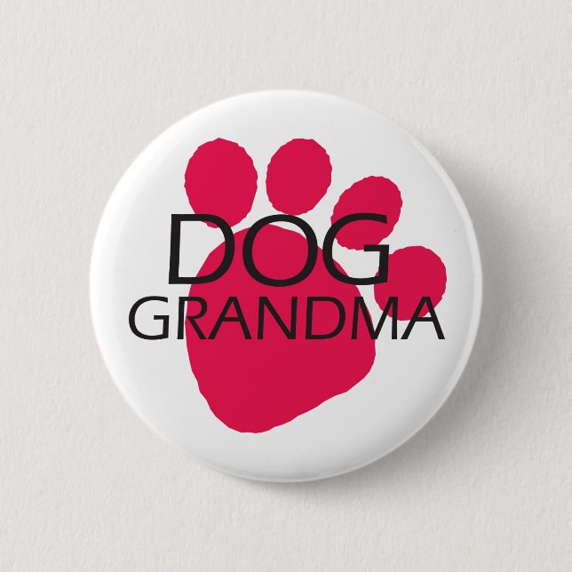 Badge Rond 5 Cm Grand-maman de chien (Devant)