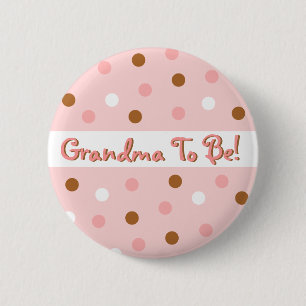 Badge Rond 5 Cm Grand-maman de point de polka de lutin à être Pi