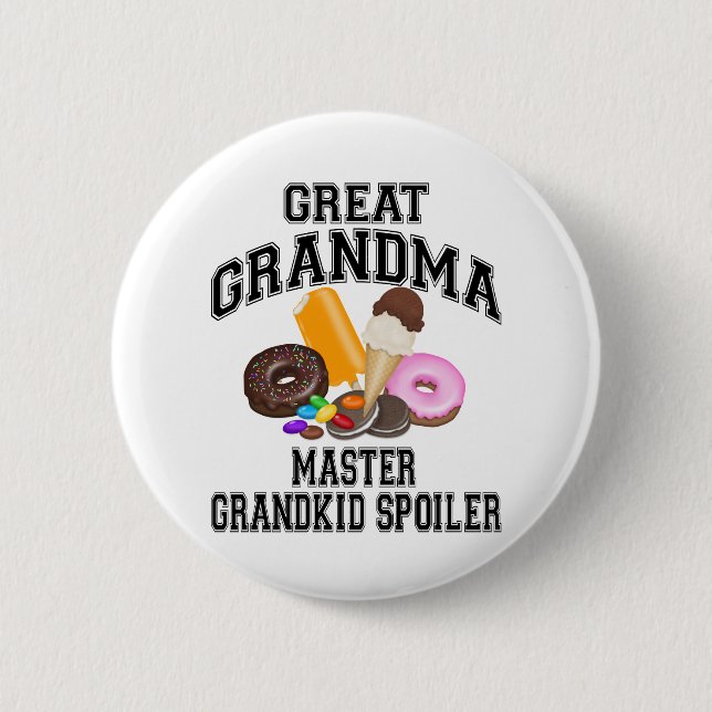 Badge Rond 5 Cm Grand-maman de spoiler de Grandkid grande (Devant)