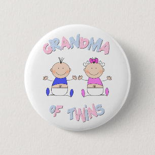Badge Rond 5 Cm Grand-maman des jumeaux