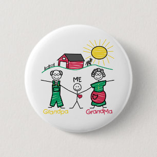 Badge Rond 5 Cm Grand-maman et moi de grand-papa