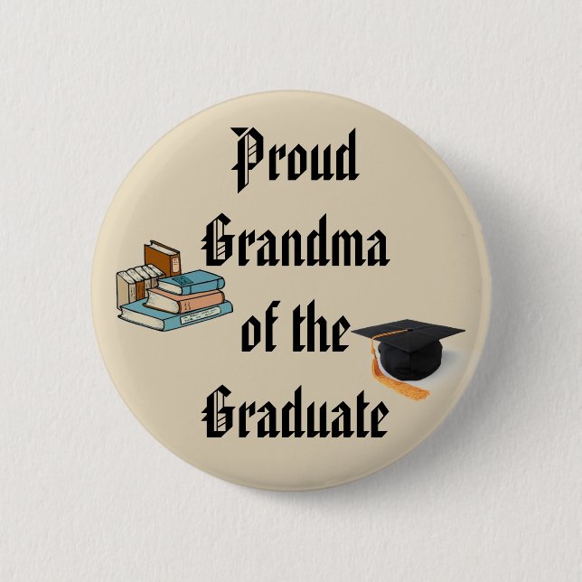 Badge Rond 5 Cm GRAND-MAMAN FIÈRE de bouton LICENCIÉ (Devant)
