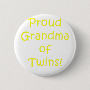 Badge Rond 5 Cm Grand-maman fière des jumeaux