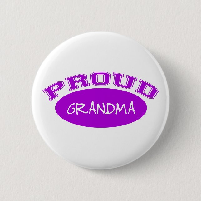 Badge Rond 5 Cm Grand-maman fière (pourpre) (Devant)