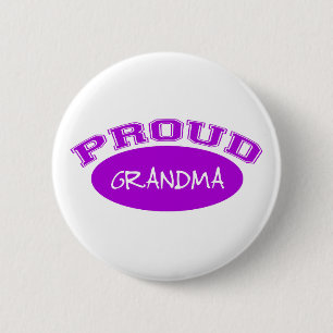 Badge Rond 5 Cm Grand-maman fière (pourpre)