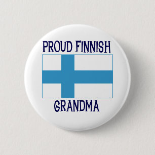 Badge Rond 5 Cm Grand-maman finlandaise fière