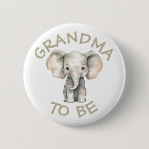 Badge Rond 5 Cm Grand-mère à être Baby shower Button Wild One Zoo