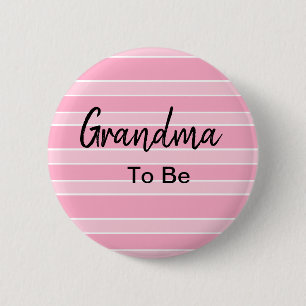 Badge Rond 5 Cm Grand-mère à être Baby shower rose
