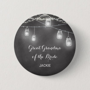 Badge Rond 5 Cm Grand-mère Arrière-grand-mère Mariage Noir Blanc