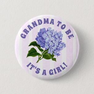 Badge Rond 5 Cm Grand-mère au Baby shower Lilacs violet
