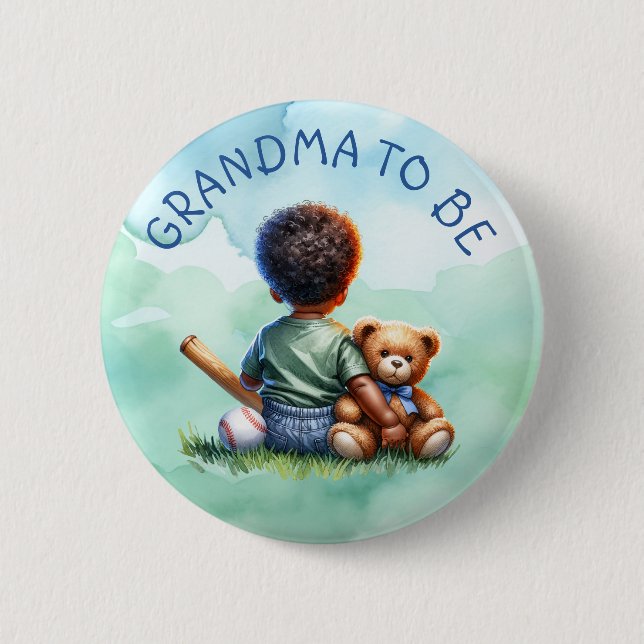 Badge Rond 5 Cm Grand-mère | BABY SHOWER (Devant)