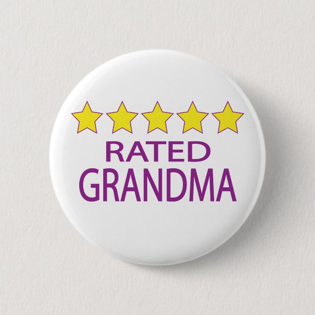 Badge Rond 5 Cm Grand-mère cinq étoiles (Devant)