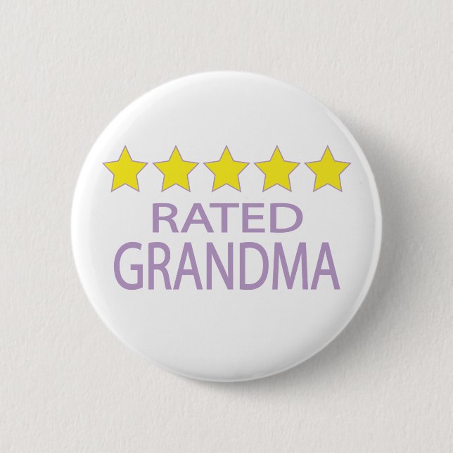 Badge Rond 5 Cm Grand-mère cinq étoiles (Devant)