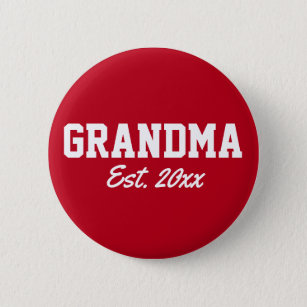 Badge Rond 5 Cm "Grand-mère - date de l'est" nouveauté