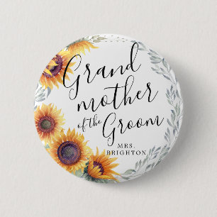 Badge Rond 5 Cm Grand-mère de la chambre Mariage de fleurs de t