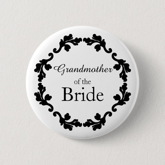 Badge Rond 5 Cm Grand-mère de la mariée (Devant)