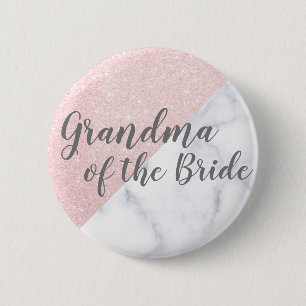 Badge Rond 5 Cm Grand-mère de la mariée en marbre et parties sci