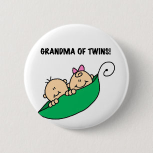 Badge Rond 5 Cm Grand-mère de T-shirts jumeaux et cadeaux