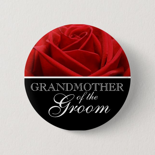 Badge Rond 5 Cm Grand-Mère Des Épingles De Mariage Groom (Devant)