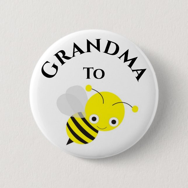 Badge Rond 5 Cm Grand-mère d'être un nouveau grand-Baby shower (Devant)