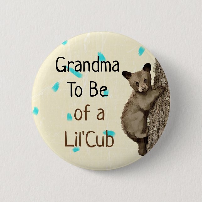 Badge Rond 5 Cm Grand-mère d'être un petit Baby shower de petit cl (Devant)