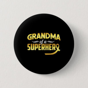Badge Rond 5 Cm Grand-Mère Du Cancer De L'Enfance D'Une Rib De Fam