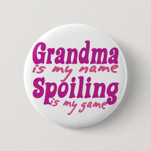 Badge Rond 5 Cm Grand-mère est mon nom