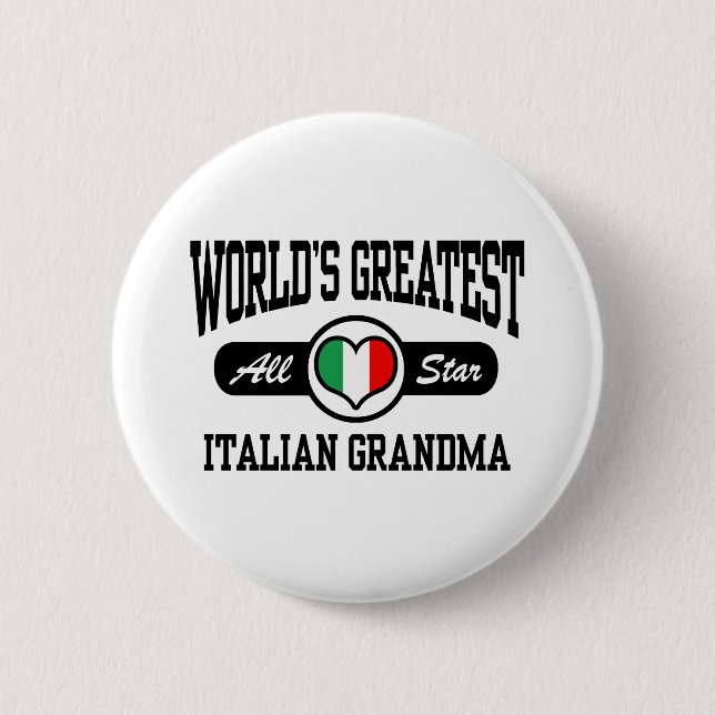 Badge Rond 5 Cm Grand-mère italienne (Devant)
