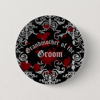 Badge Rond 5 Cm Grand-mère mariage Vampire de la mariée ou du mari