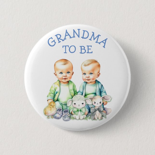 Badge Rond 5 Cm Grand-mère personnalisée pour être Baby shower jum (Devant)