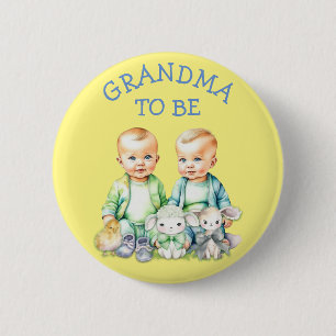 Badge Rond 5 Cm Grand-mère personnalisée pour être Baby shower jum